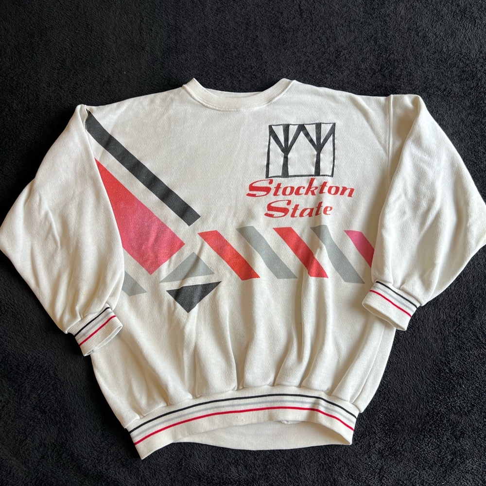 Vintage (70s?) Stockton State Crewneck Sweatshirt Size L